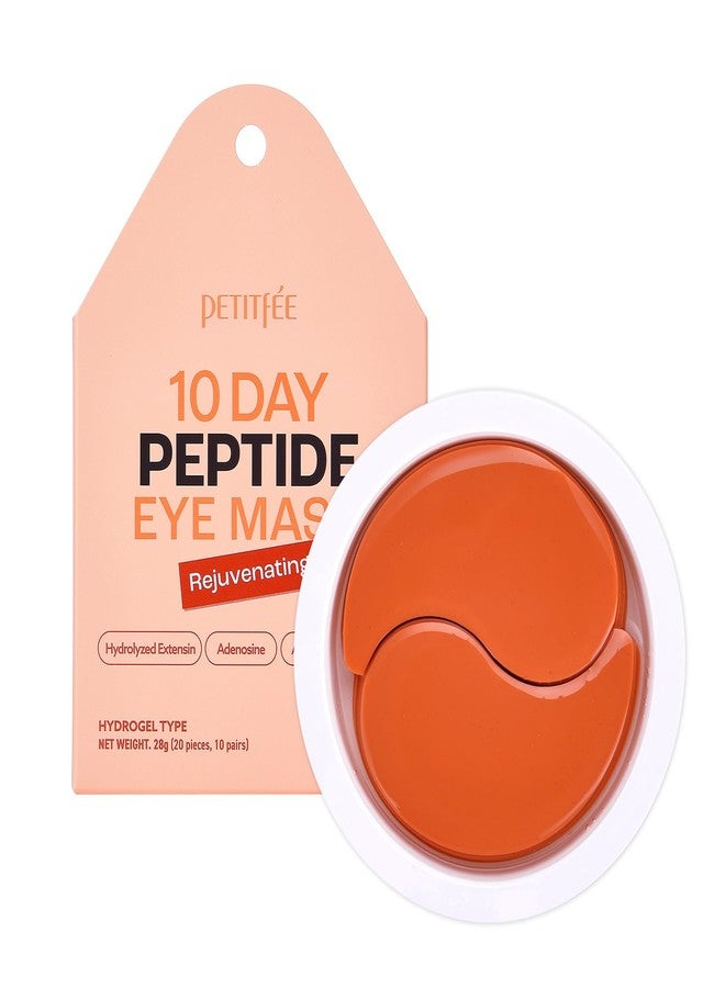 Petitfee 10 DAY Eye Mask Peptide 20pcs (10pairs) - Rejuvenating Eye Patch, Firming Eye with Hydrolyzed Extensin, Peptide, Adenosine, travel friendly, lightweight - Image 1